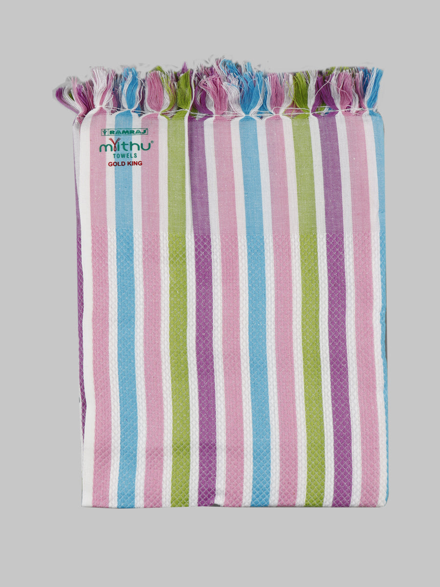 Gold King Cotton Colour Bath Towel-Multi colour