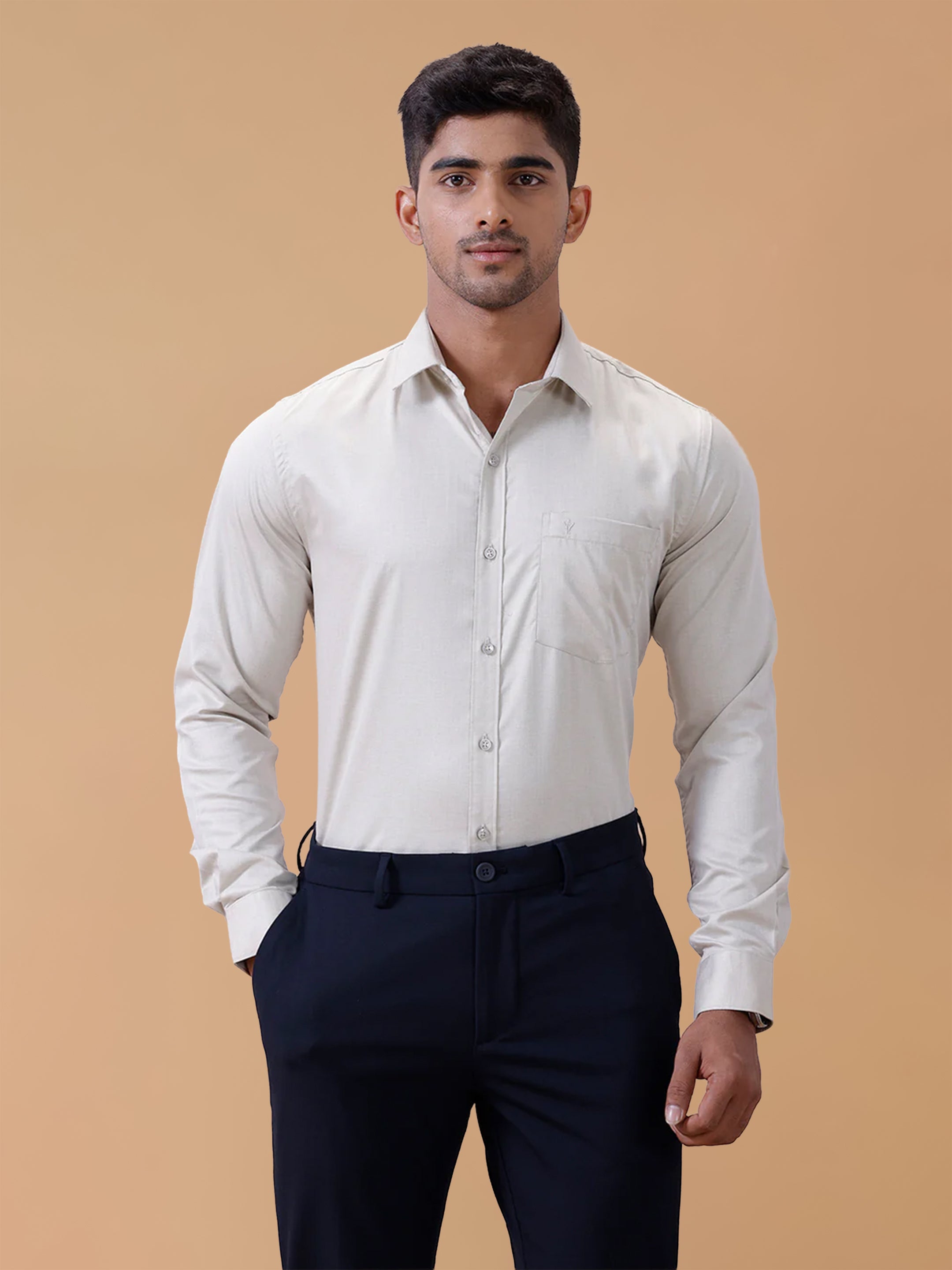 Cotton Rich LT Teal Green Regular Fit Shirt T61 AKT2