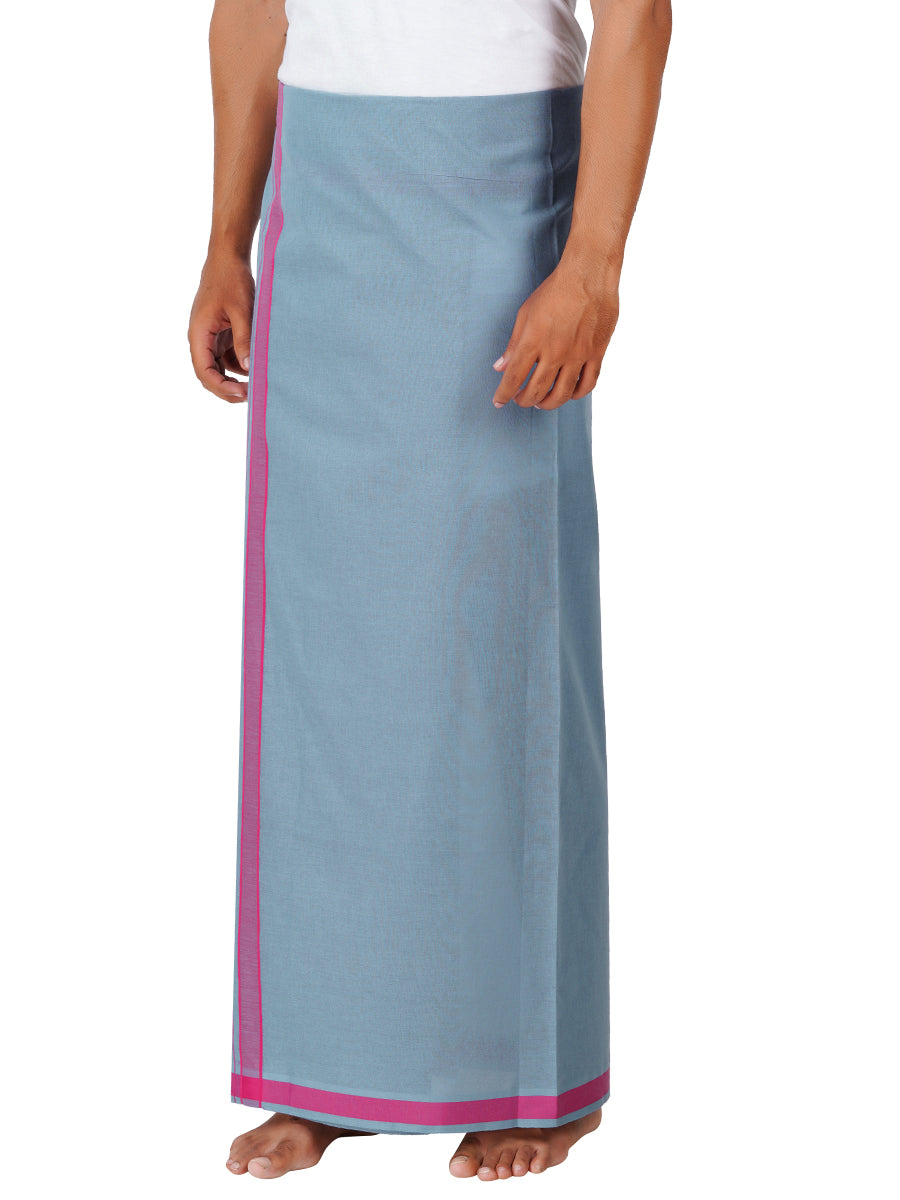 Mens Grey with Fancy Border Dhoti Mystyle Colour 3-Side alternative view
