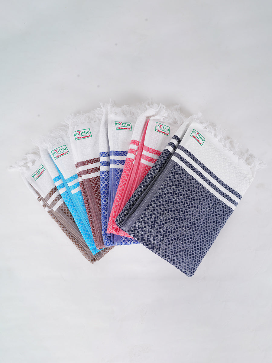 100% Cotton Bath Towel with Assorted Colour Diamond Plus