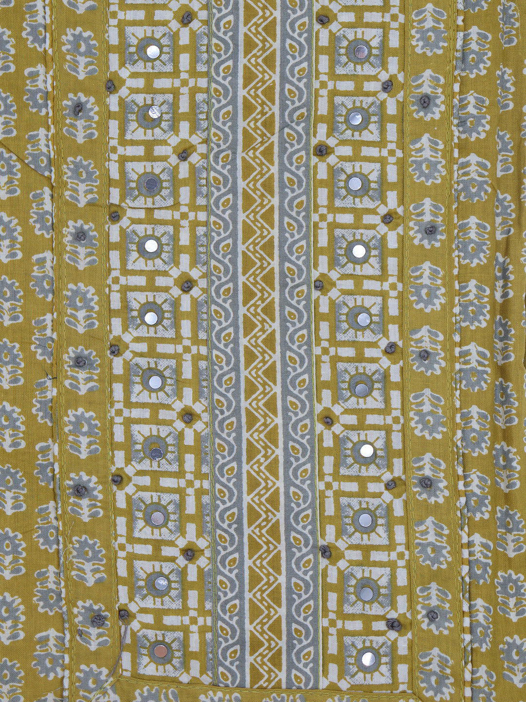 Women Pure Cotton Dress Material Yellow DM333