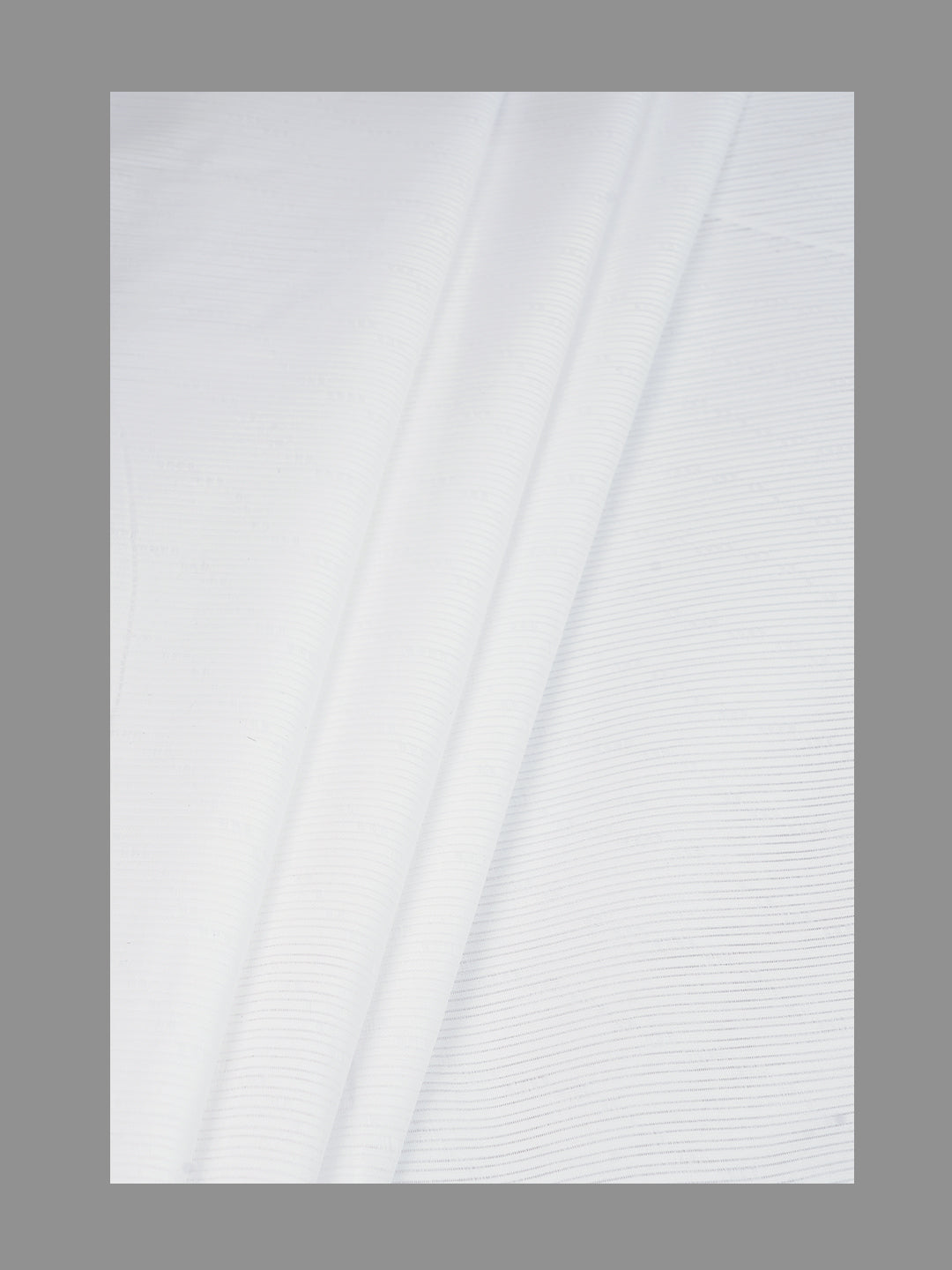 Men 100%Cotton Self Design Shirting White Forest 14