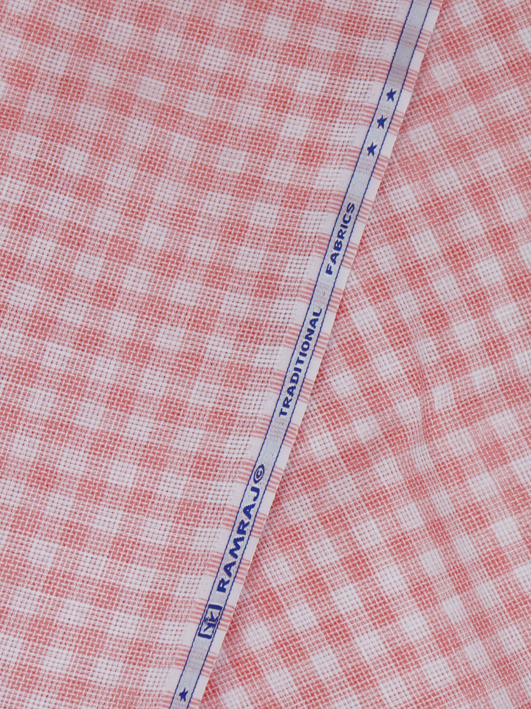 Men Cotton Rich Checked Shirt Fabric Pink High Style