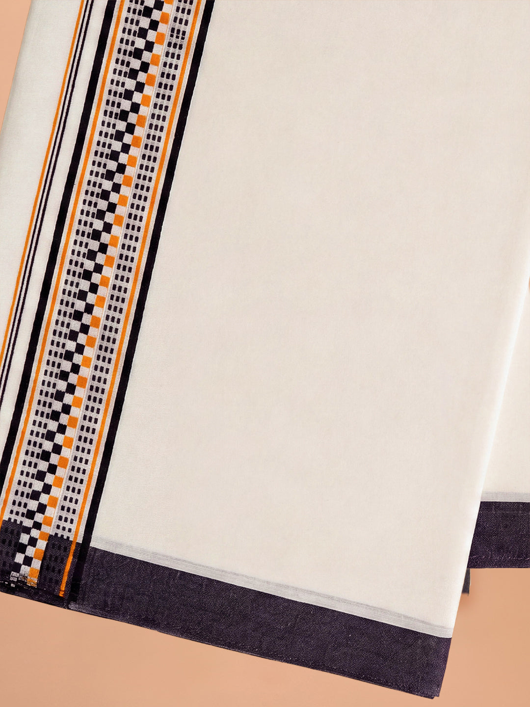 PANCHAA™ Handwoven Azo-Free Dyes Extra Weft Dhoti D5