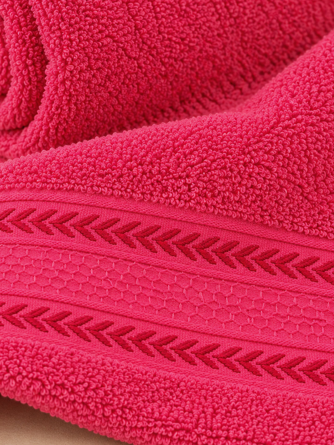 100% Cotton Pink Terry Bath Towel - 380 GSM | 75 x 150 cm