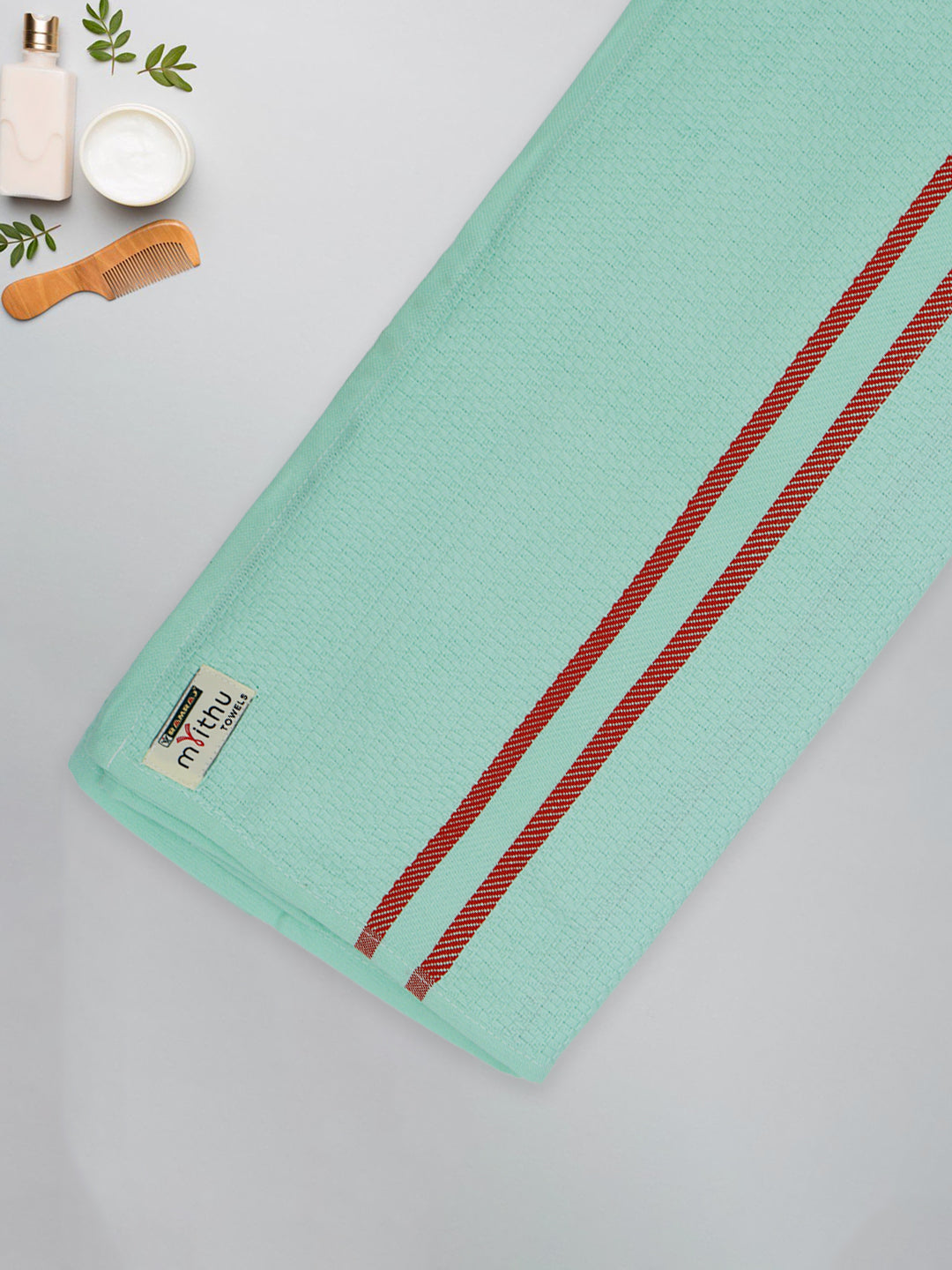 100% Cotton Self Designed Bath Towel Green Magnus MCB07