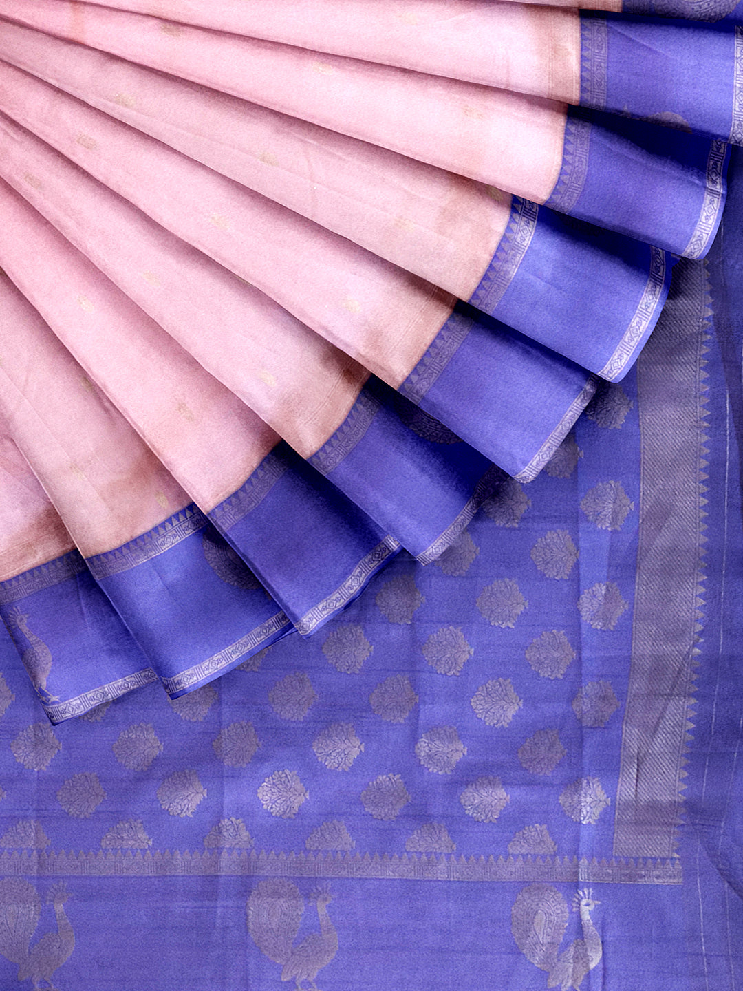 Women Pink with Blue Art Silk Saree ASS96