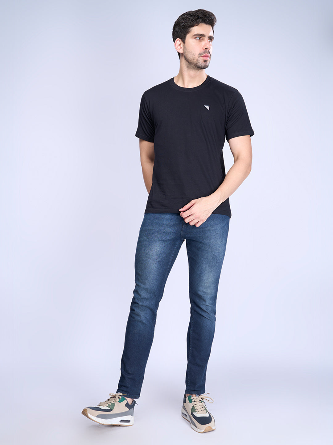Men 100% Cotton Sandal & Black Expert Tee Combos