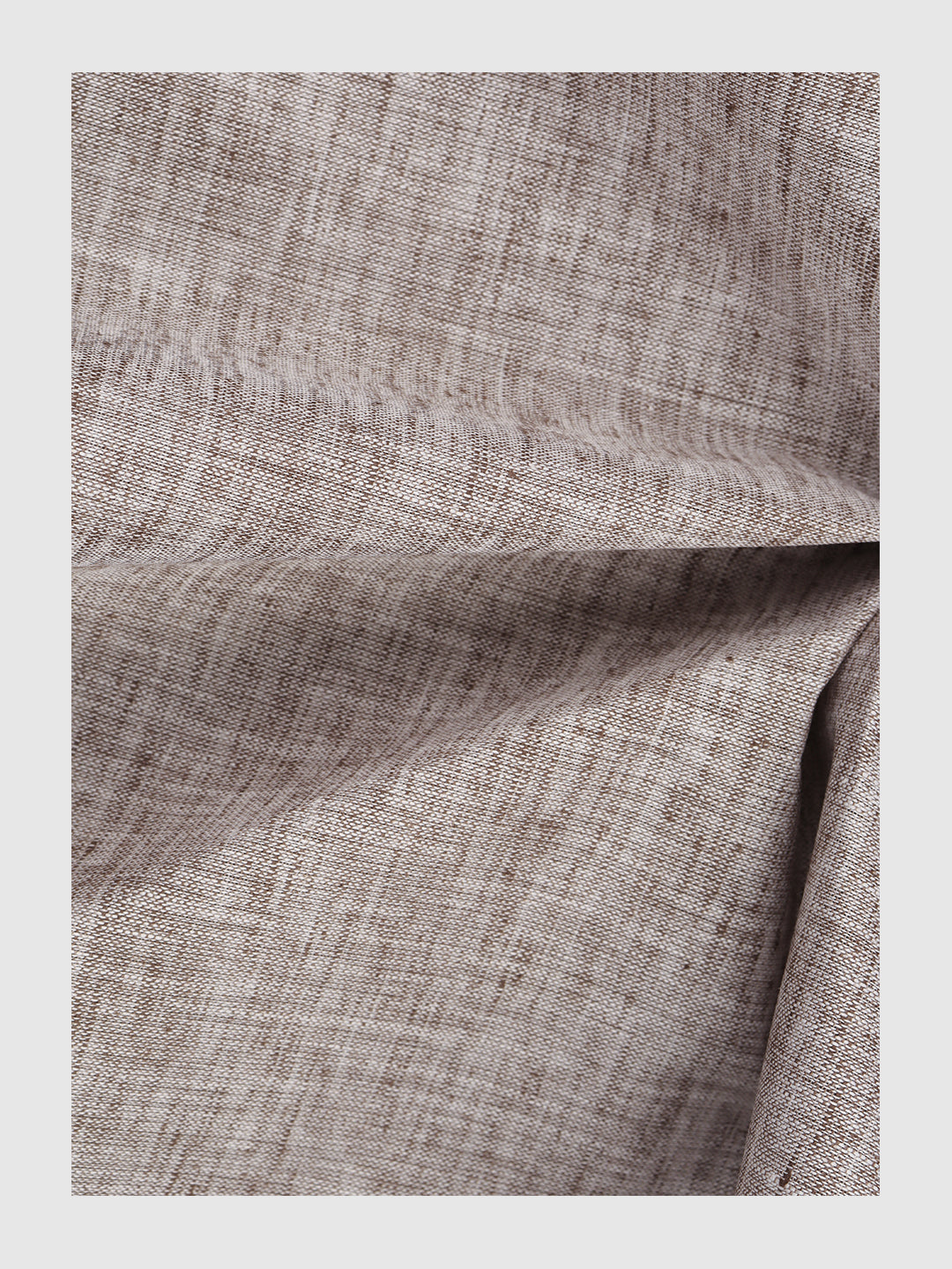 Men Cotton Blend Brown Self Design Shirt and Kurta Fabric Lampus