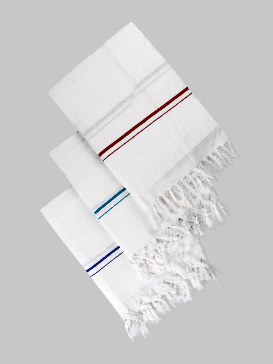 Tiger Cotton White Bath Towel SB-Mix view