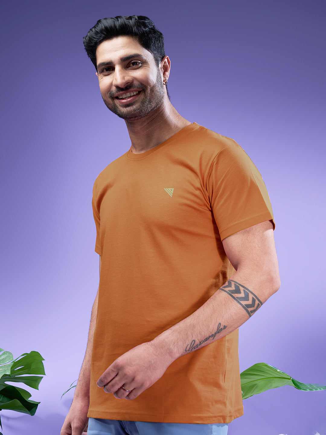 Men 100% Cotton Smart Fit Expert Tee Mustard ET27