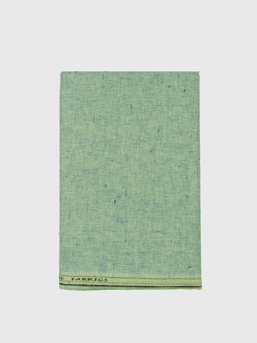 Men Cotton Rich Green Self Design Shirt Fabric Galaxy Art