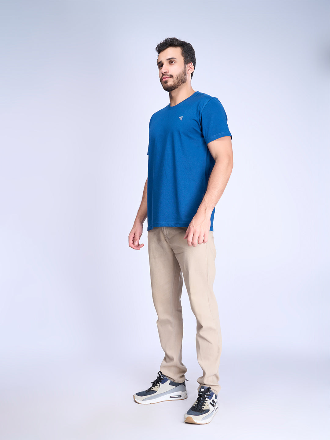 Men 100% Cotton Smart Fit Expert Tee Petrol Blue ET3