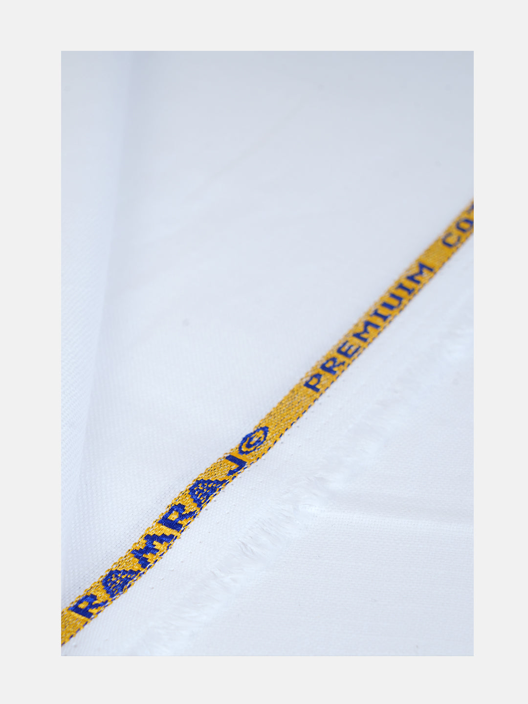 Men Cotton Blend Pants Fabric White