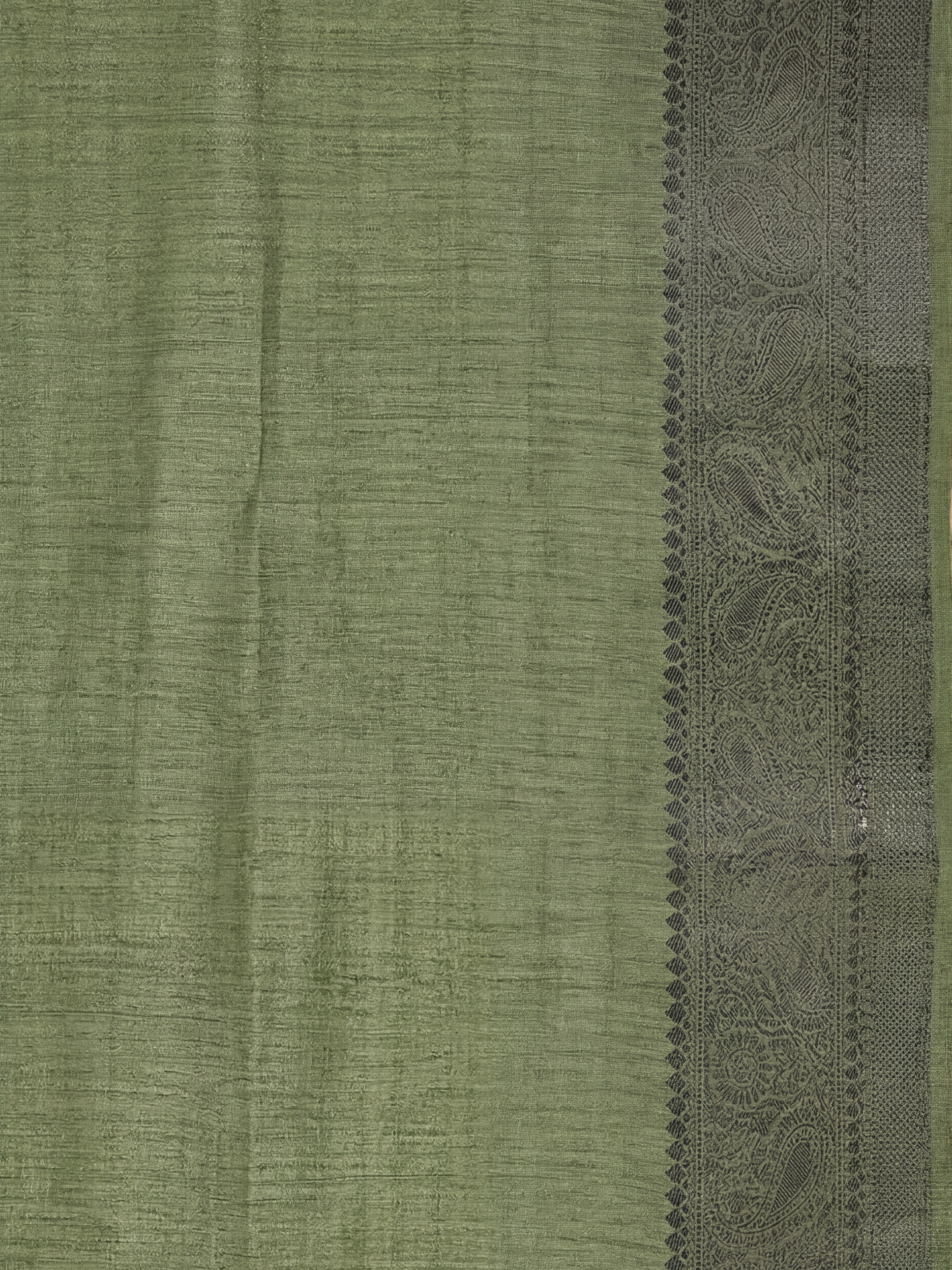 Women Semi Tussar Pista Green Saree ST336