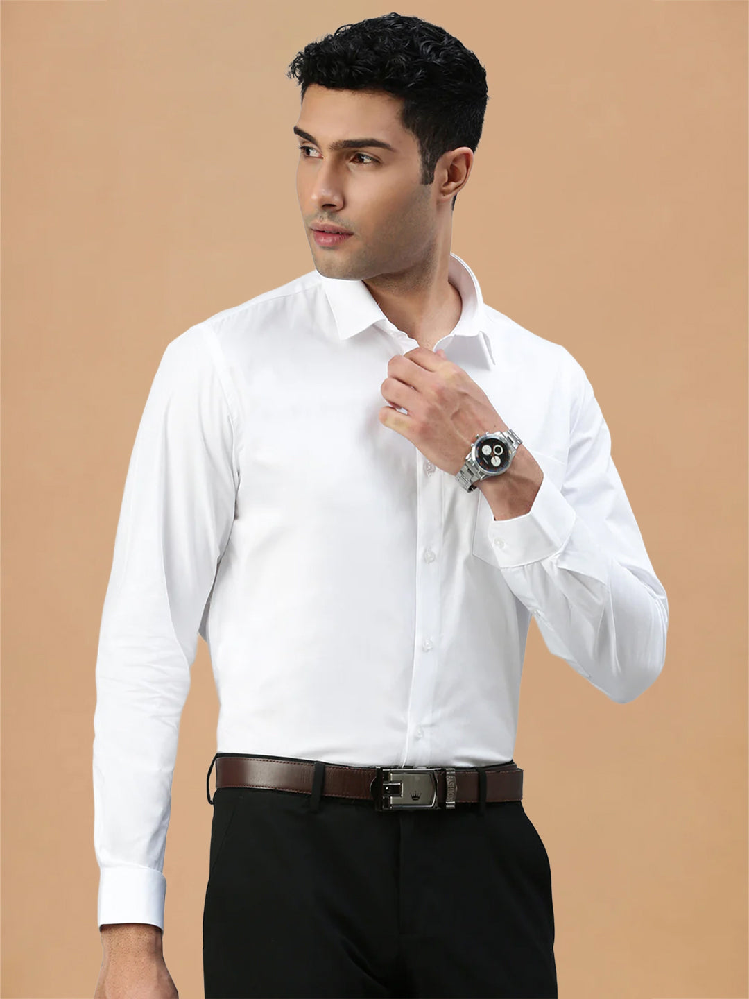 Starch Finish 100% Cotton White Shirt – Cool Cotton