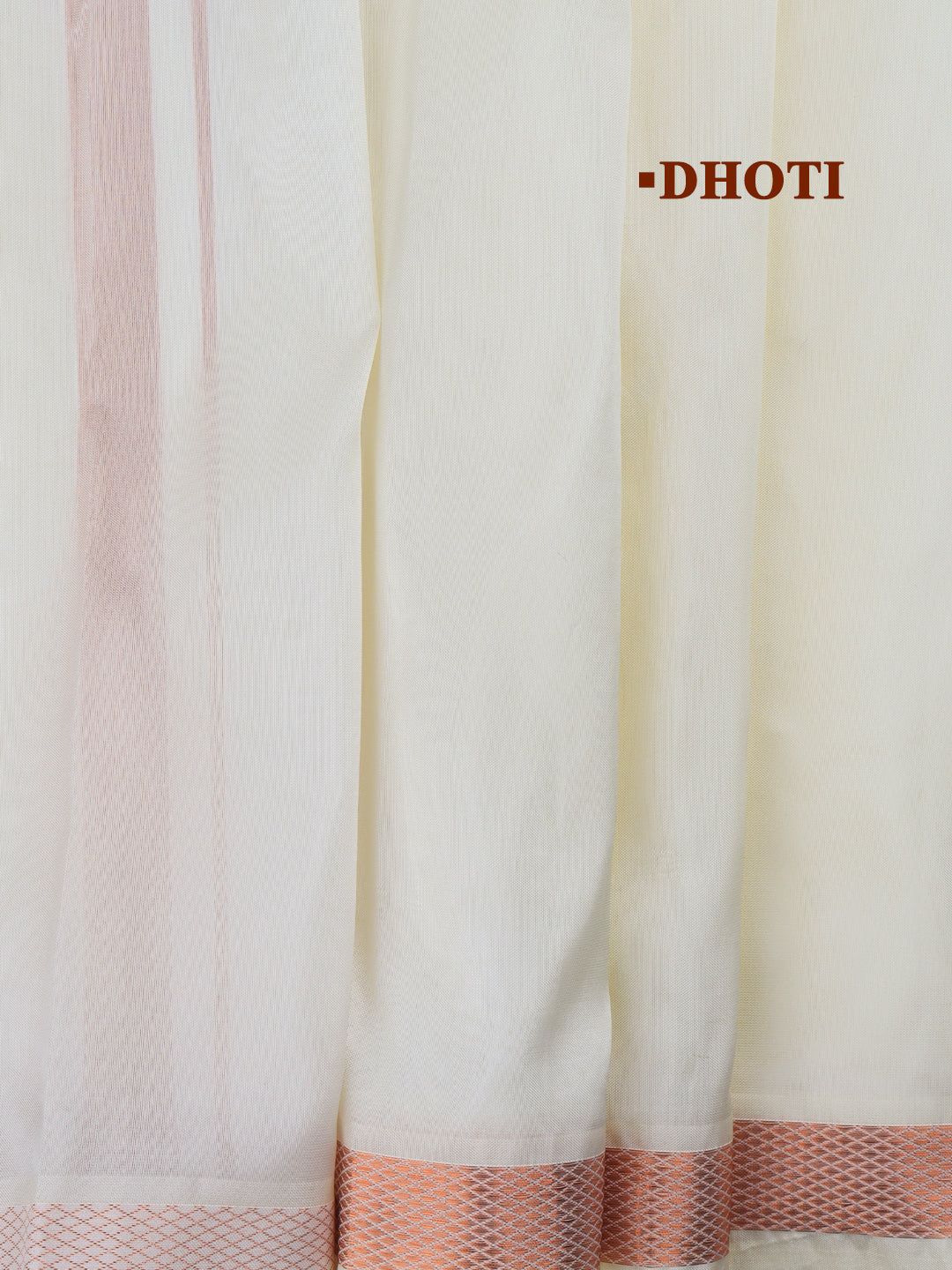 Men Art Silk Jari Dhoti & Shirting Set Copper Shubha Hora (3*1)