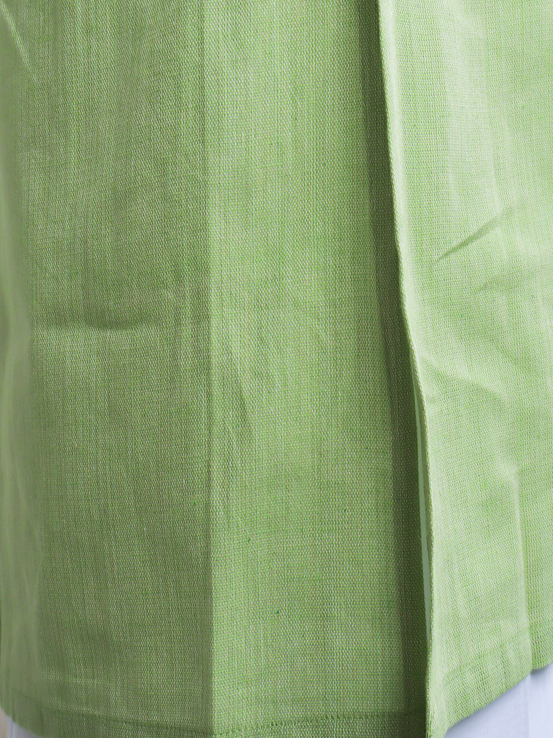 Men Apple Green Medium Length Kurta with Matching Border Dhoti Set PC4