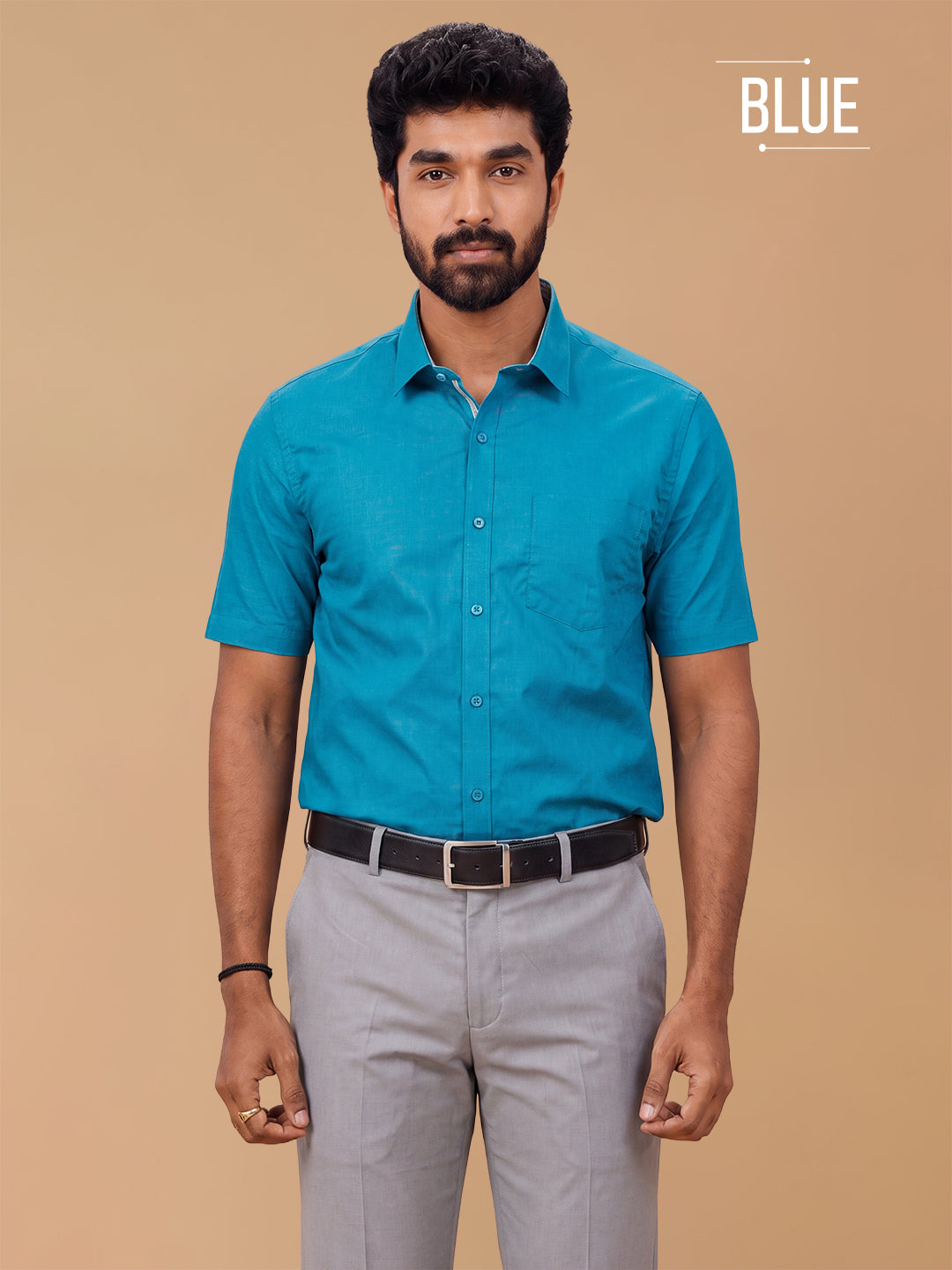Giza Cotton Regular Fit Shirts Blue - GL15