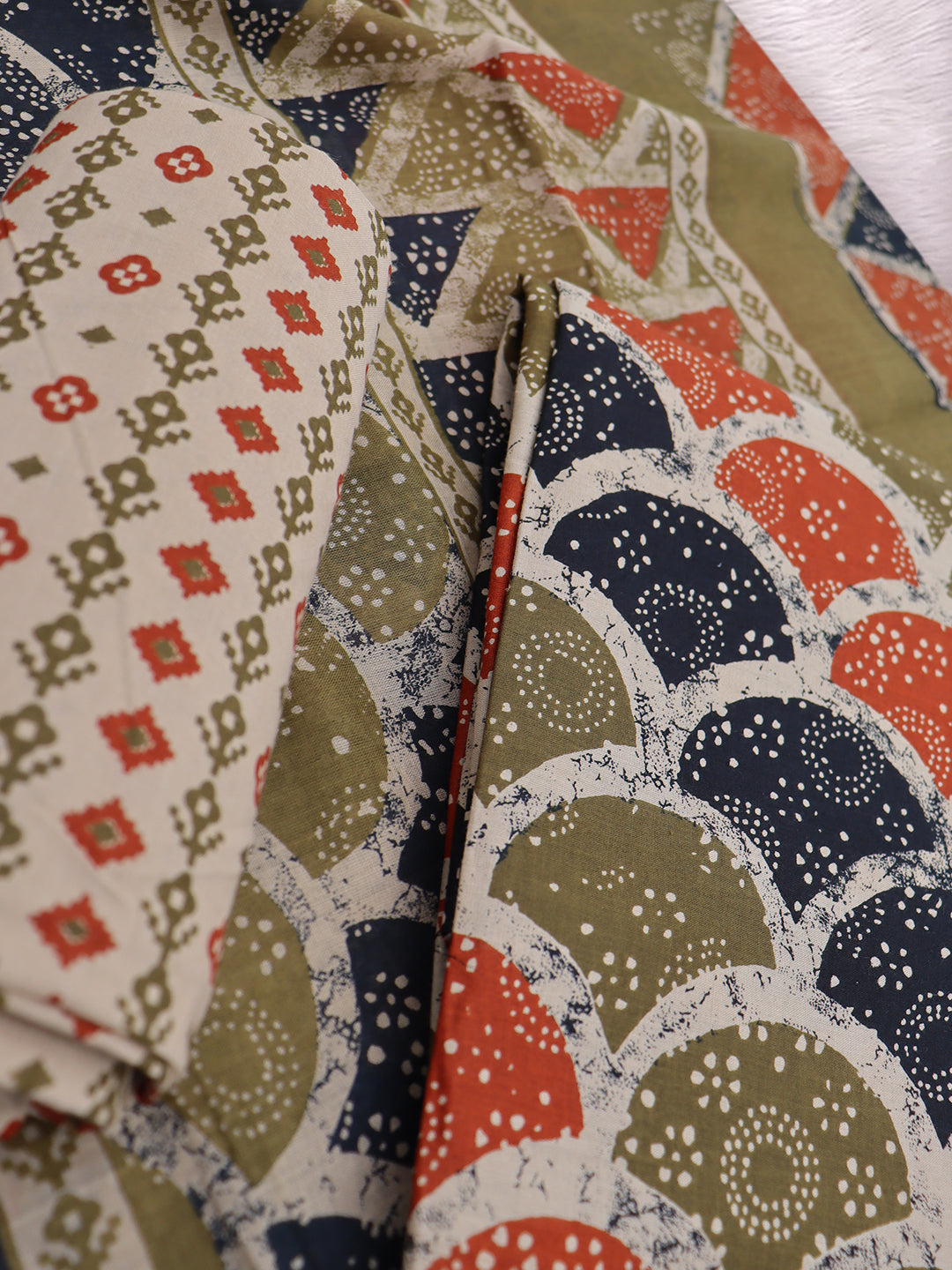 Women Pure Cotton Printed Dress Material Multi Colour DM343