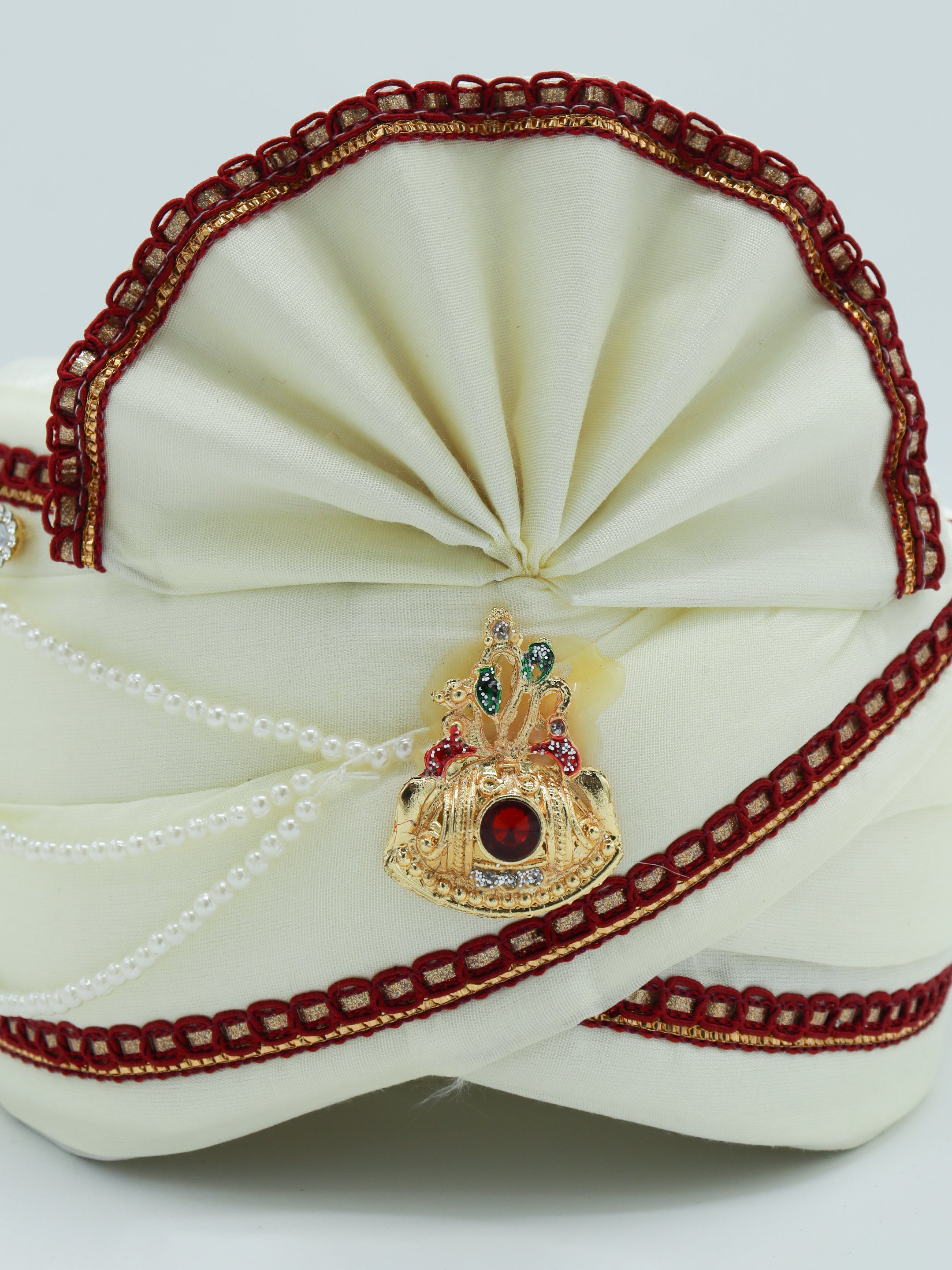 Traditional Silky Style Wedding Turban - 129