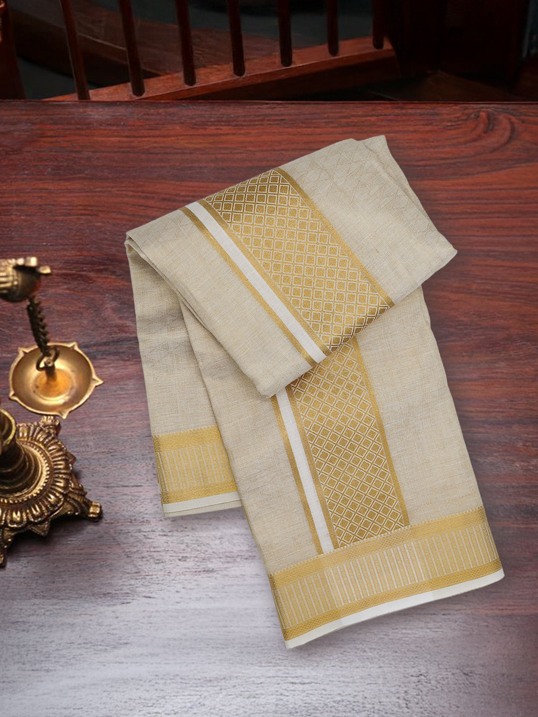 Men Tissue Gold Panchakacham with Angavasthram Set (9+5)