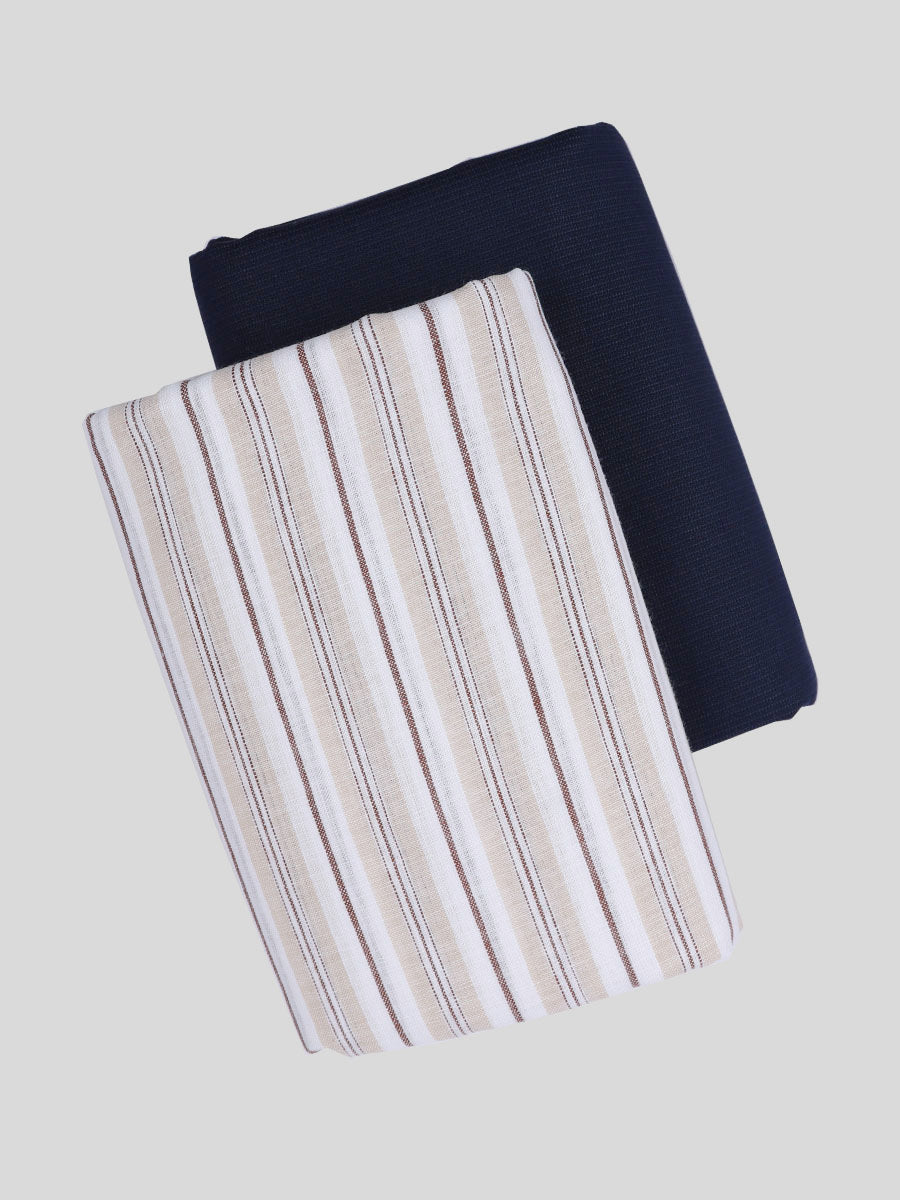 Cotton Striped Shirting & Suiting Gift Box Combo RY39