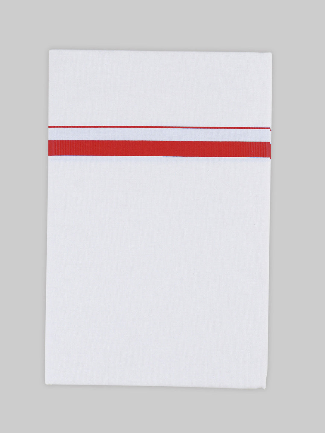 Men Cotton Blend Single Layer White Dhoti with Assorted Border Pack of 3