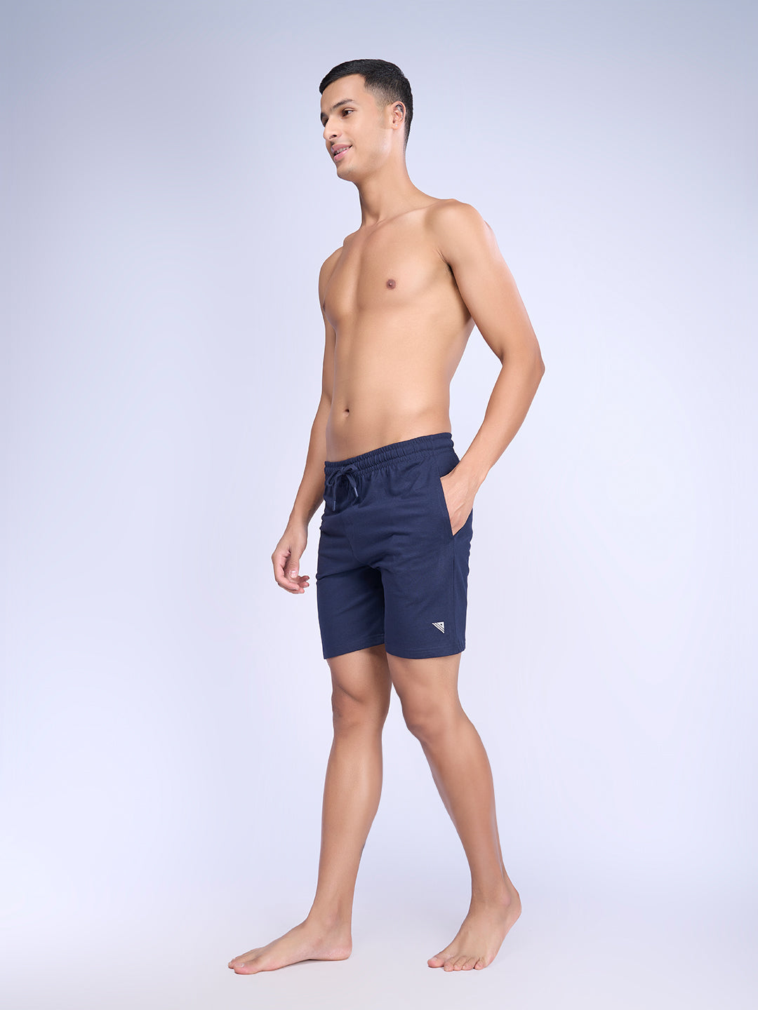 Men Combed Cotton Rich Expert Shorts Navy ES2