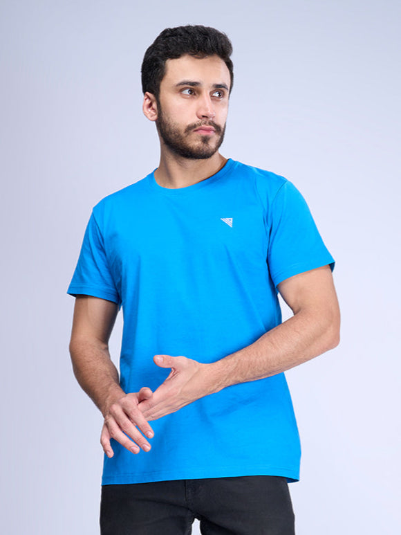 Men 100% Cotton Smart Fit Expert Tee Blue ET18