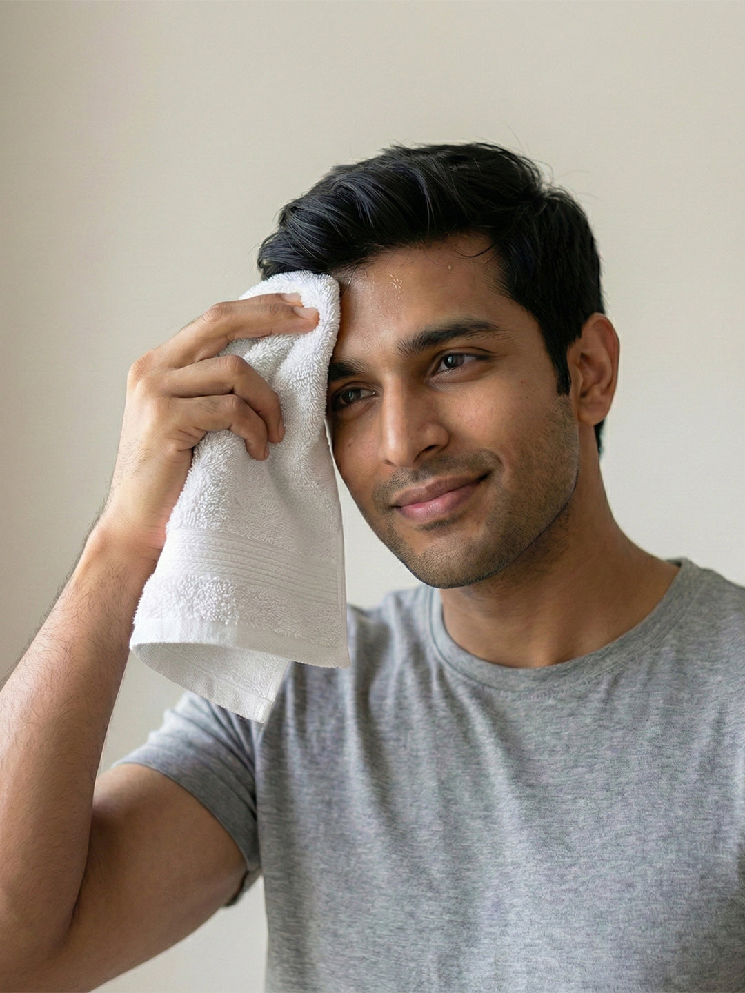 You & Me Premium Soft Terry Cotton Couple Bath, Face & Hand Towel White (Pack Of 6)