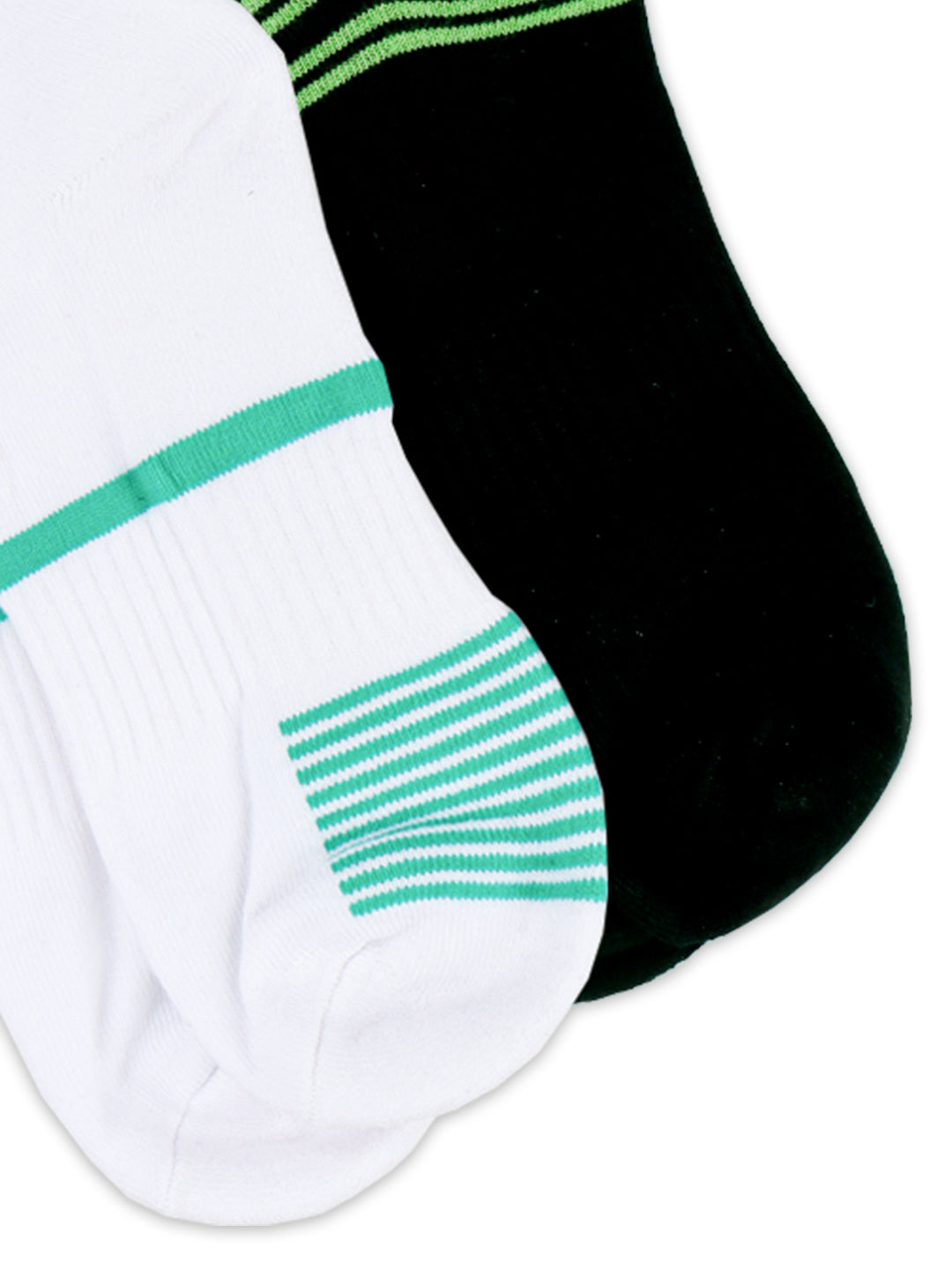 Men Bamboo Sports Ankle Length Socks Black & White SAD1