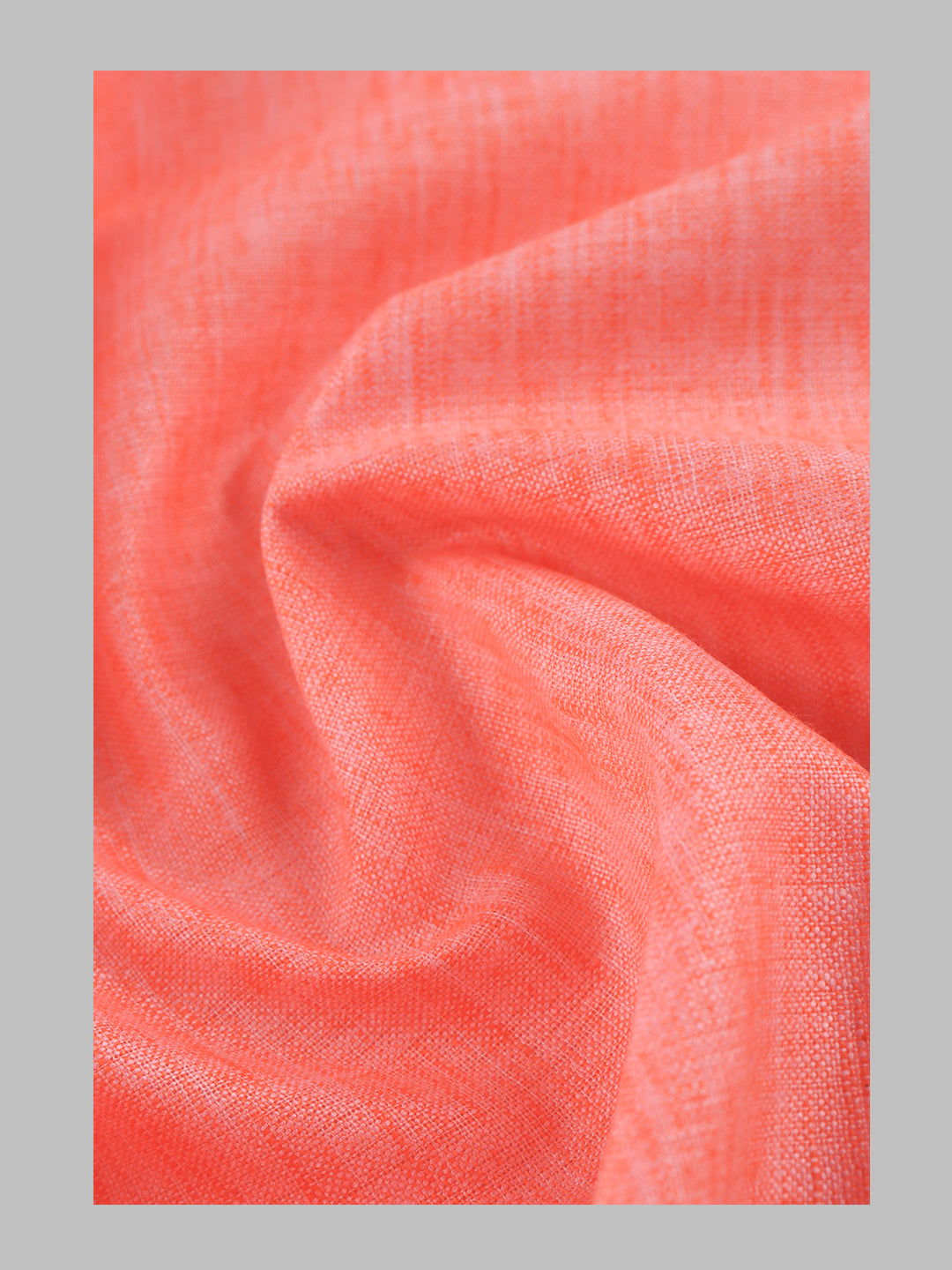 Boys Cotton Blend Pinkish Orange Self Design Shirt and Kurta Fabric Lampus