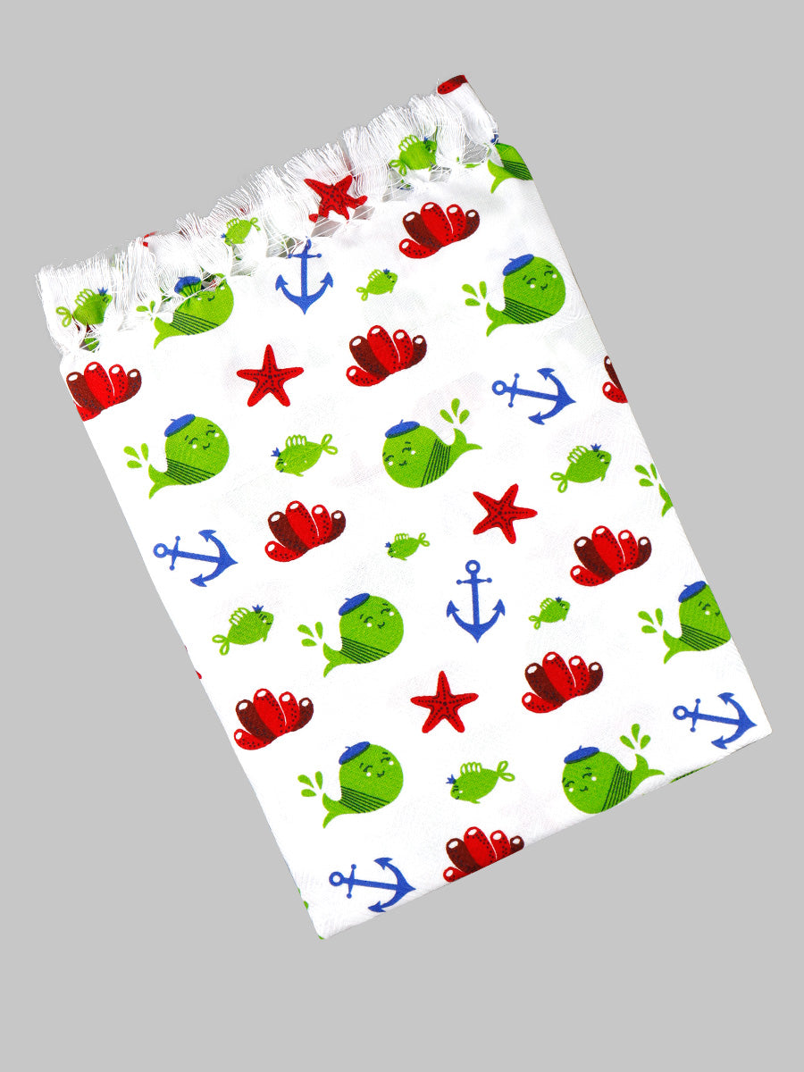Penguin Print Cotton Bath Towel-View one