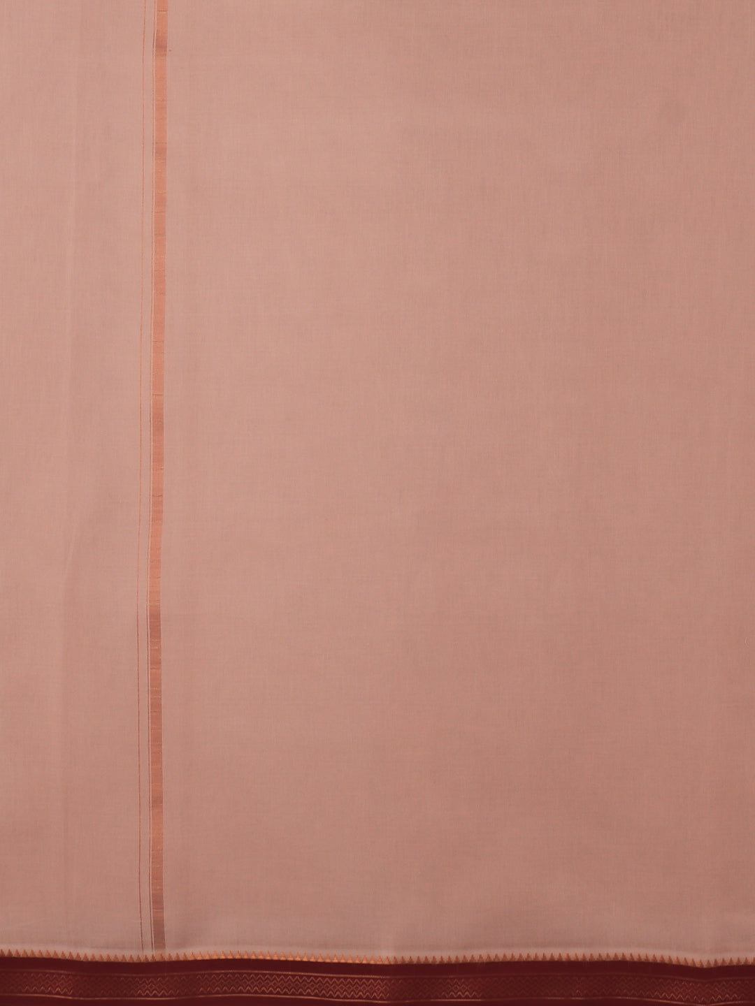 Men 100% Cotton Double Layer Light Copper Dhoti with Mayilkhan Border