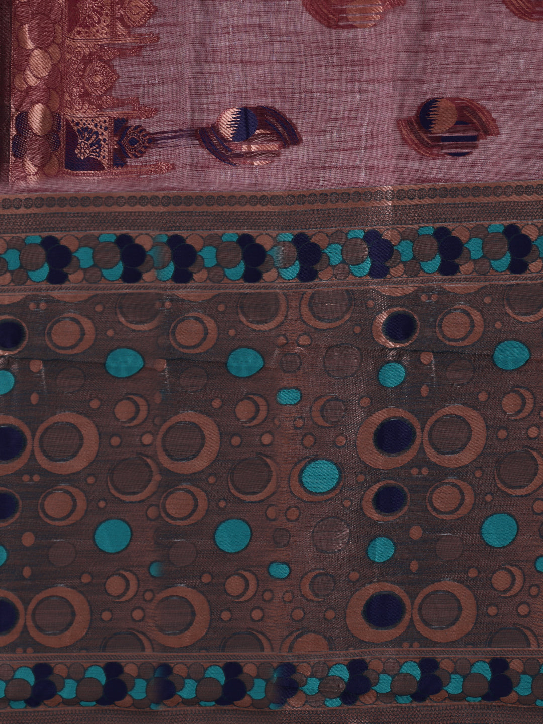 Women Spun Poly Dark Purple Printed Saree SP19