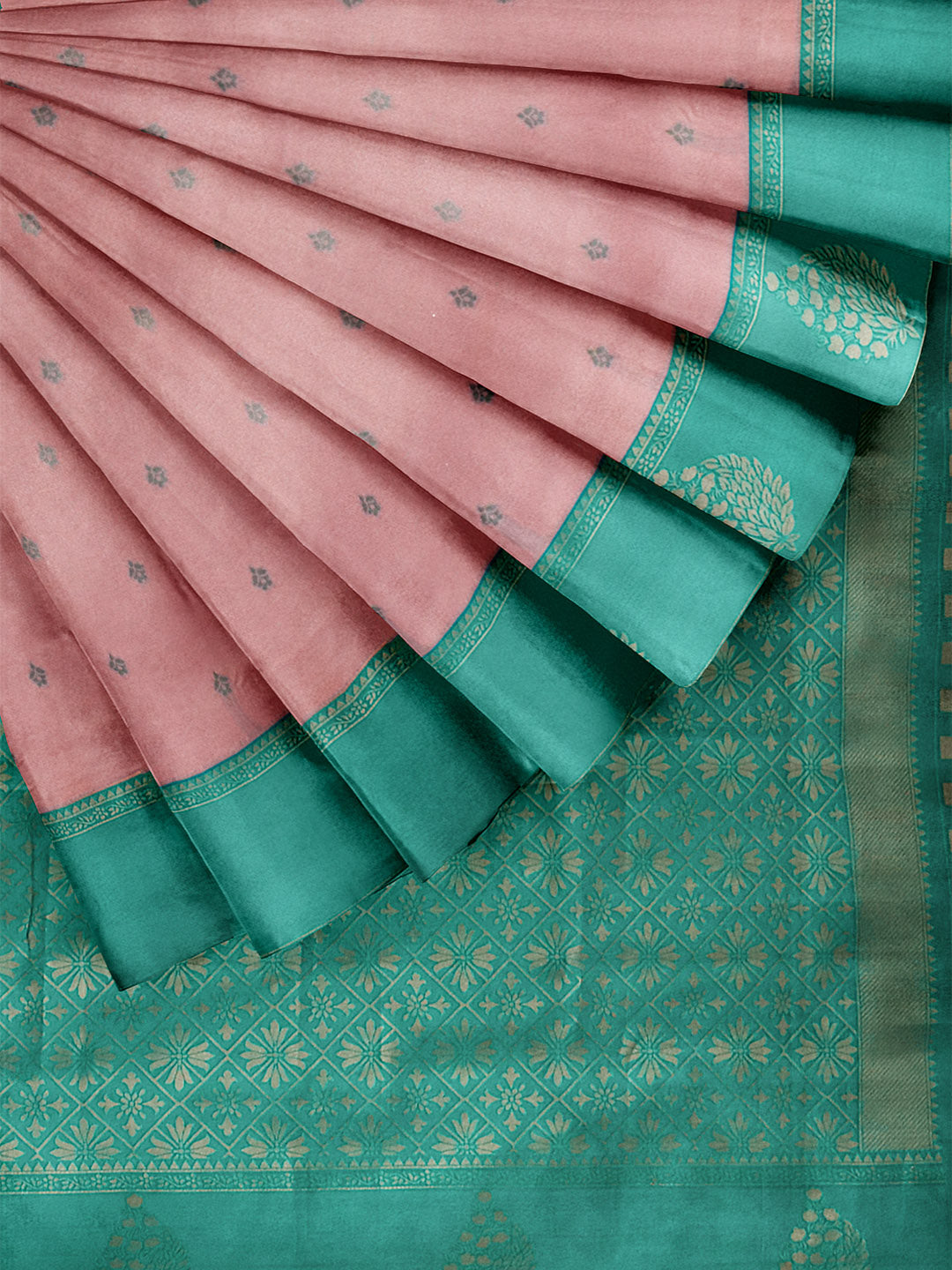 Women Copper with Green Art Silk Saree ASS98