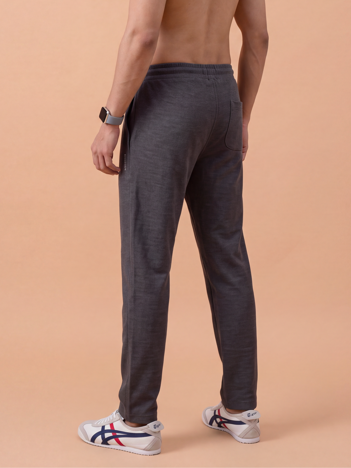 Cotton Rich Aeroflex Structured Charcoal Melange Track Pants AFT5