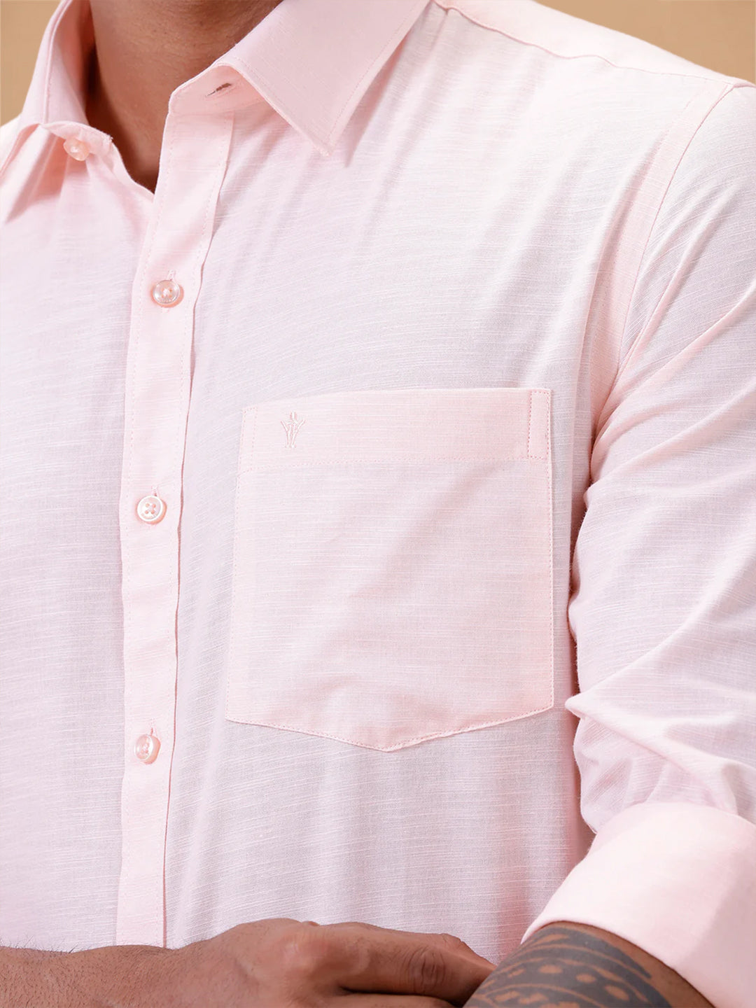Cotton Rich LT Pinky Orange Regular Fit T64 ANT2