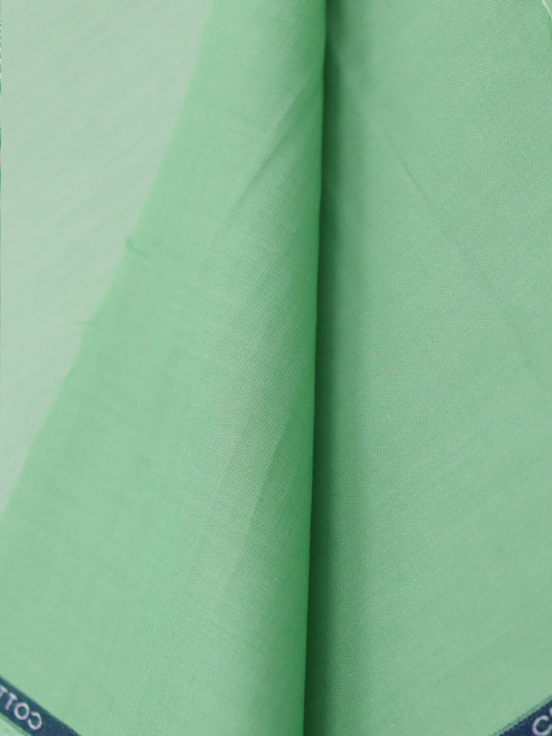 Men Supima Cotton Plain Shirt Fabric Green Hummer