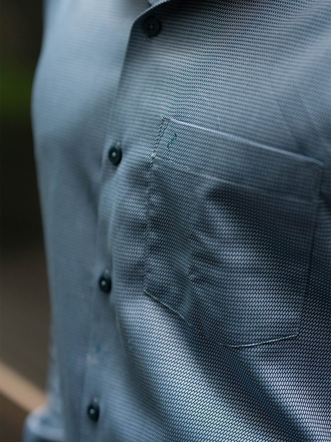 Cotton Dobby Teal Green Regular Fit Shirt SRBD2