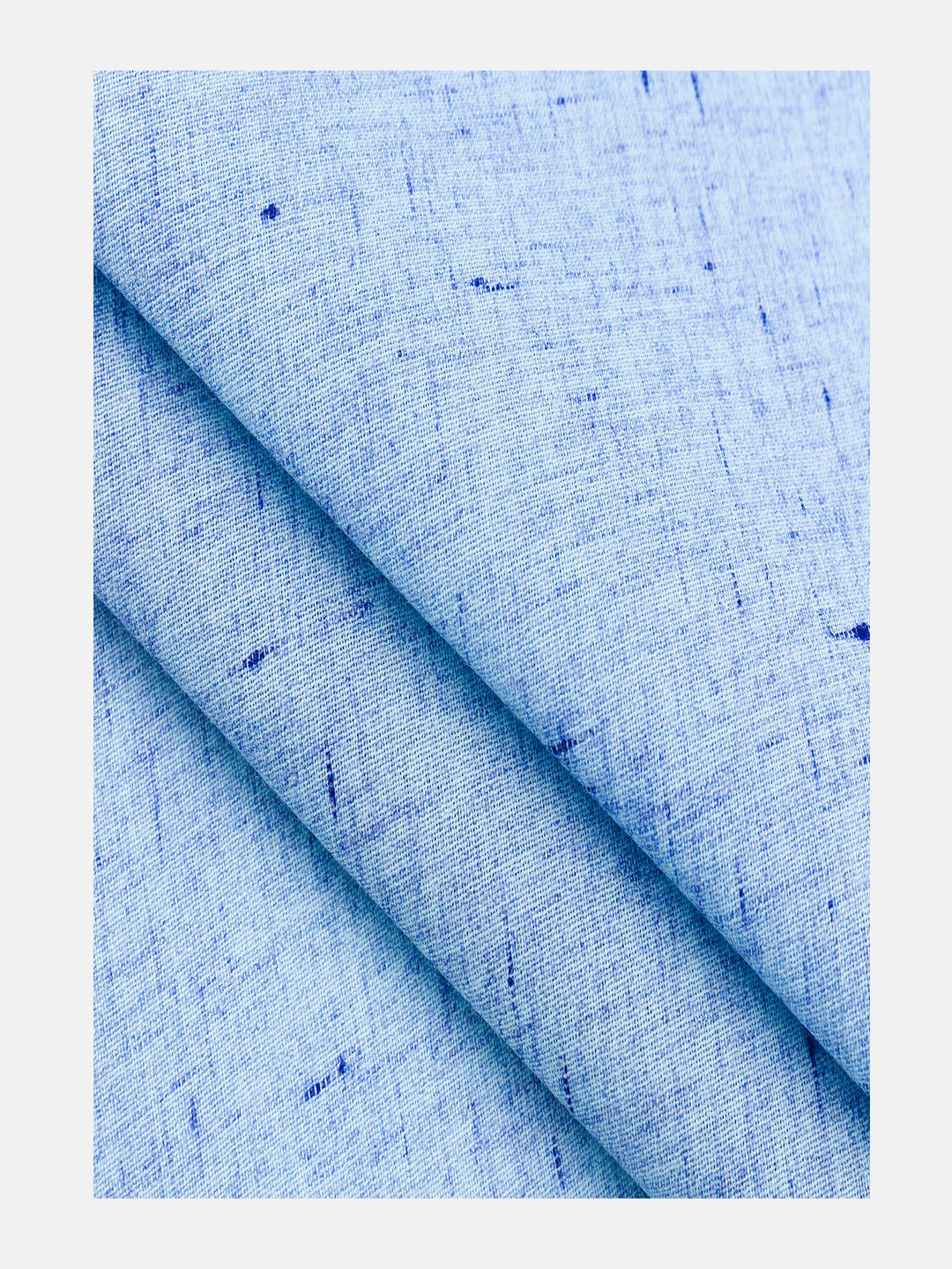 Men Cotton Rich Light Blue Self Design Shirt Fabric Galaxy Art