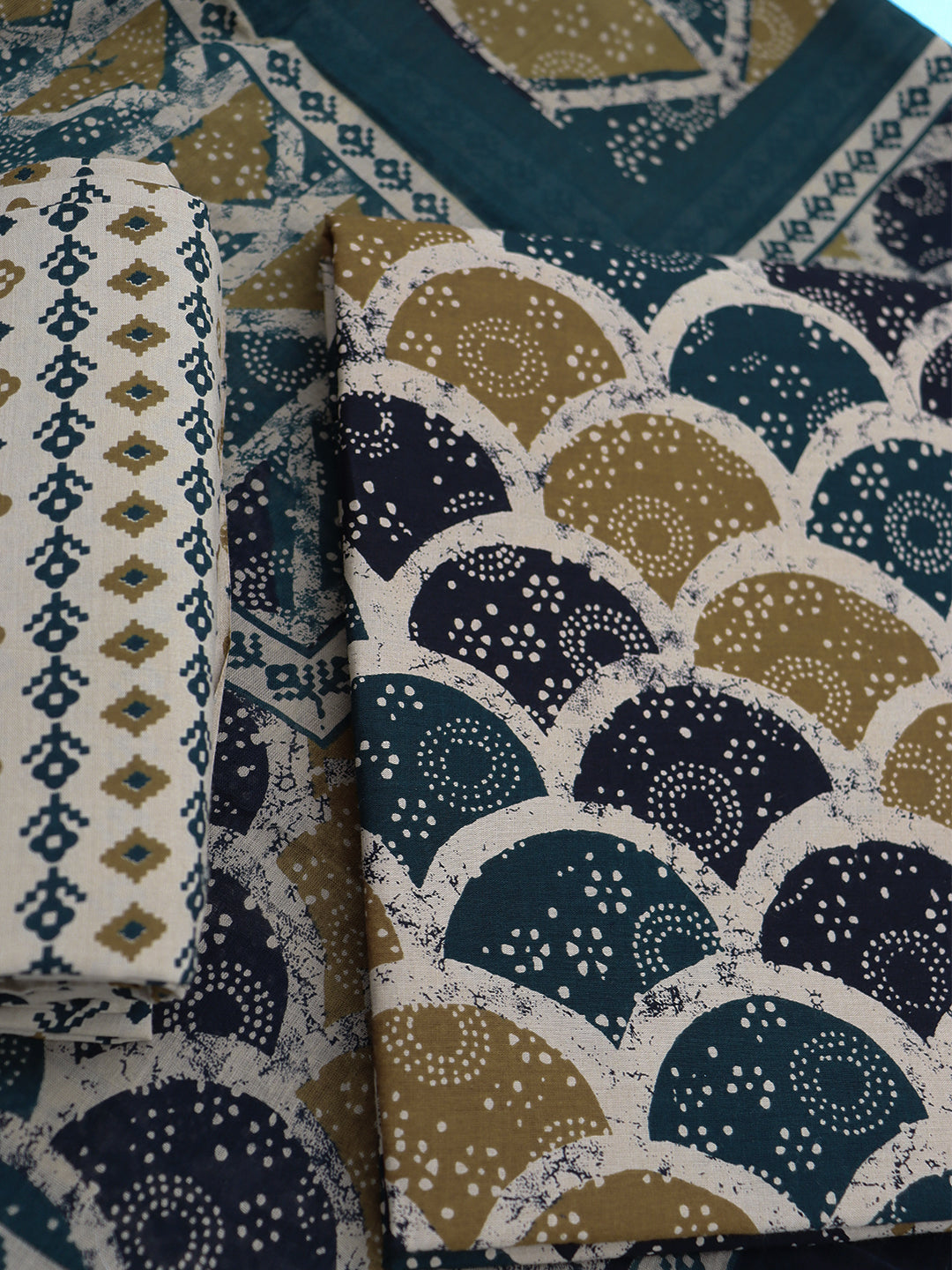 Women Pure Cotton Printed Dress Material Multi Colour DM350