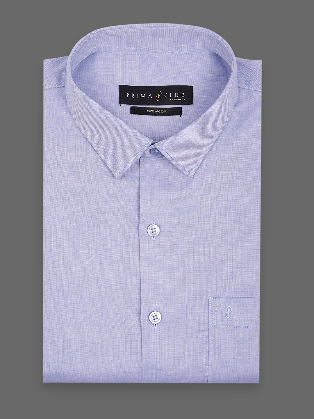 Prima Club Premium Cotton Light Blue Regular Fit Shirt SRCR2