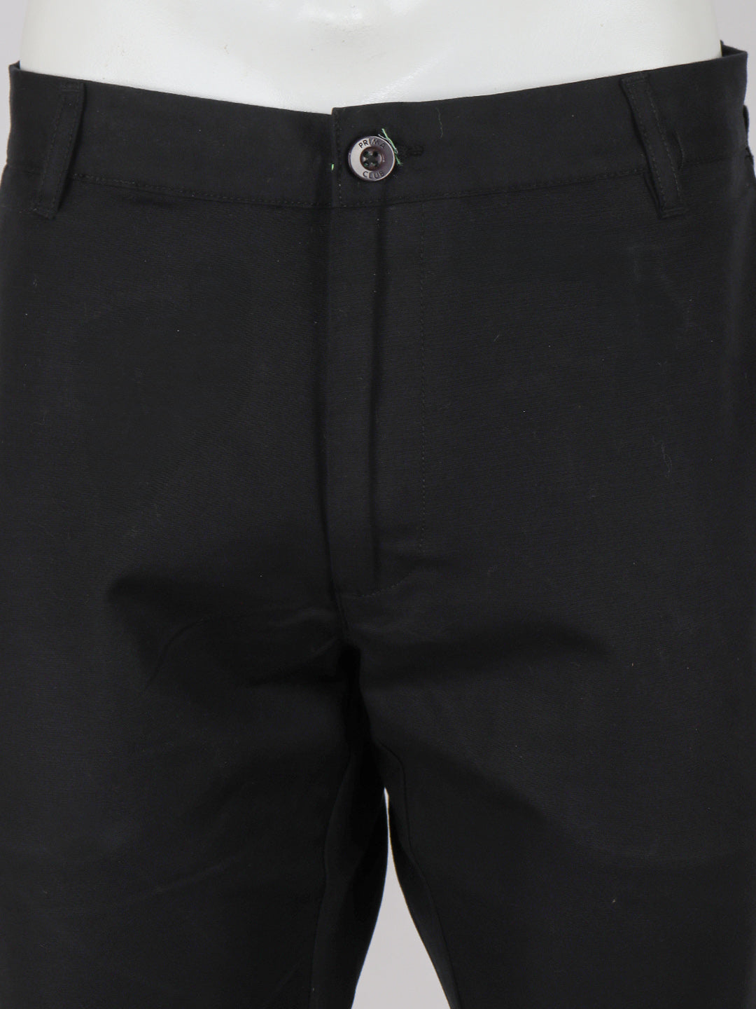 Men Cotton Lycra Black Smart Fit Pant Zara