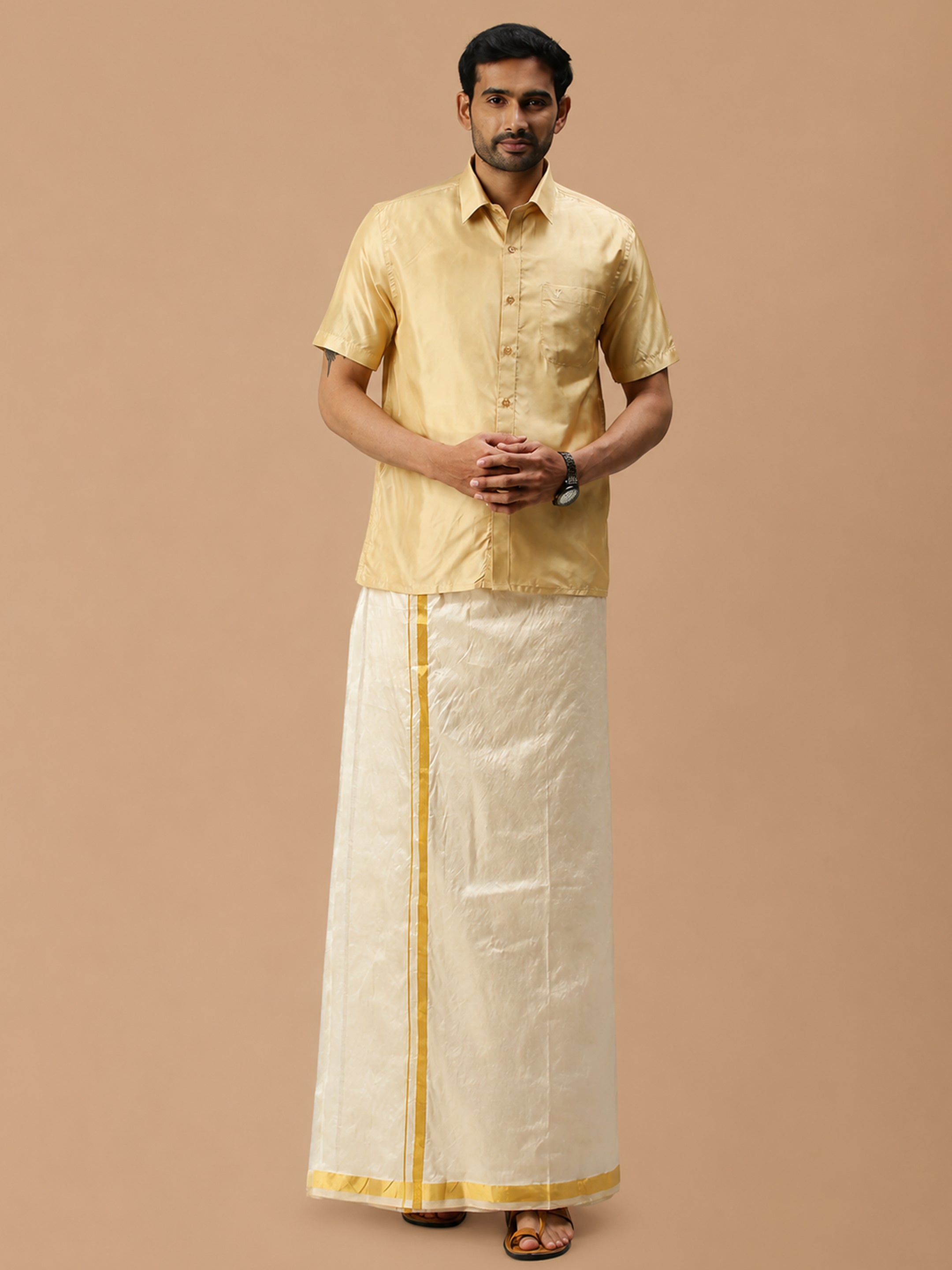Pure Silk Sandal Shirt - Regular Fit