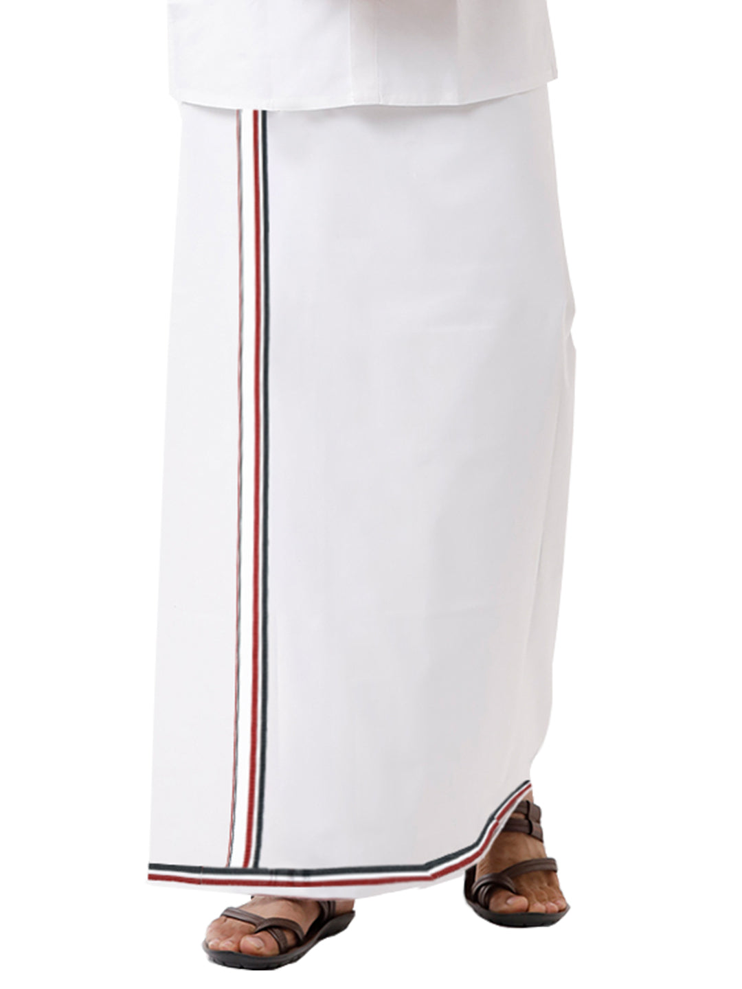 Men Wrinkle Free Cotton Single Layer Political Dhoti ADMK Amul