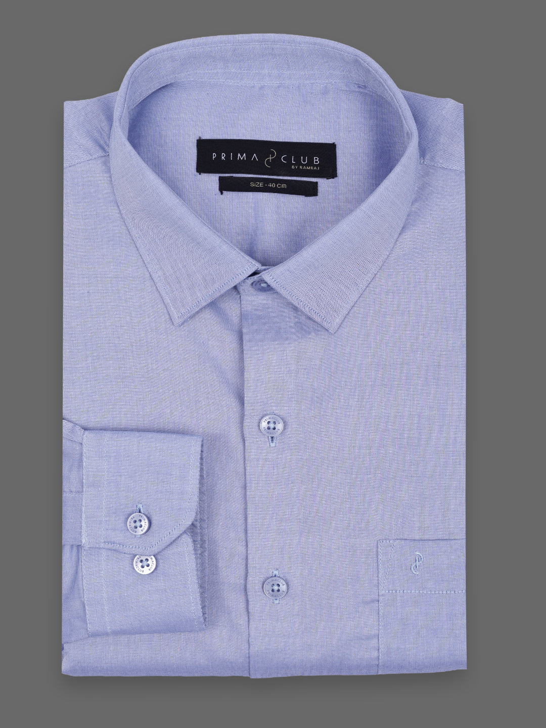 Prima Club Premium Cotton Light Blue Regular Fit Shirt SRCR2