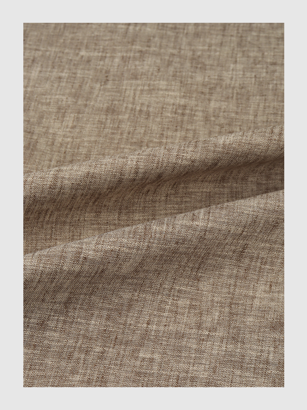 Men Cotton Blend Dark Brown Self Design Shirt and Kurta Fabric Lampus