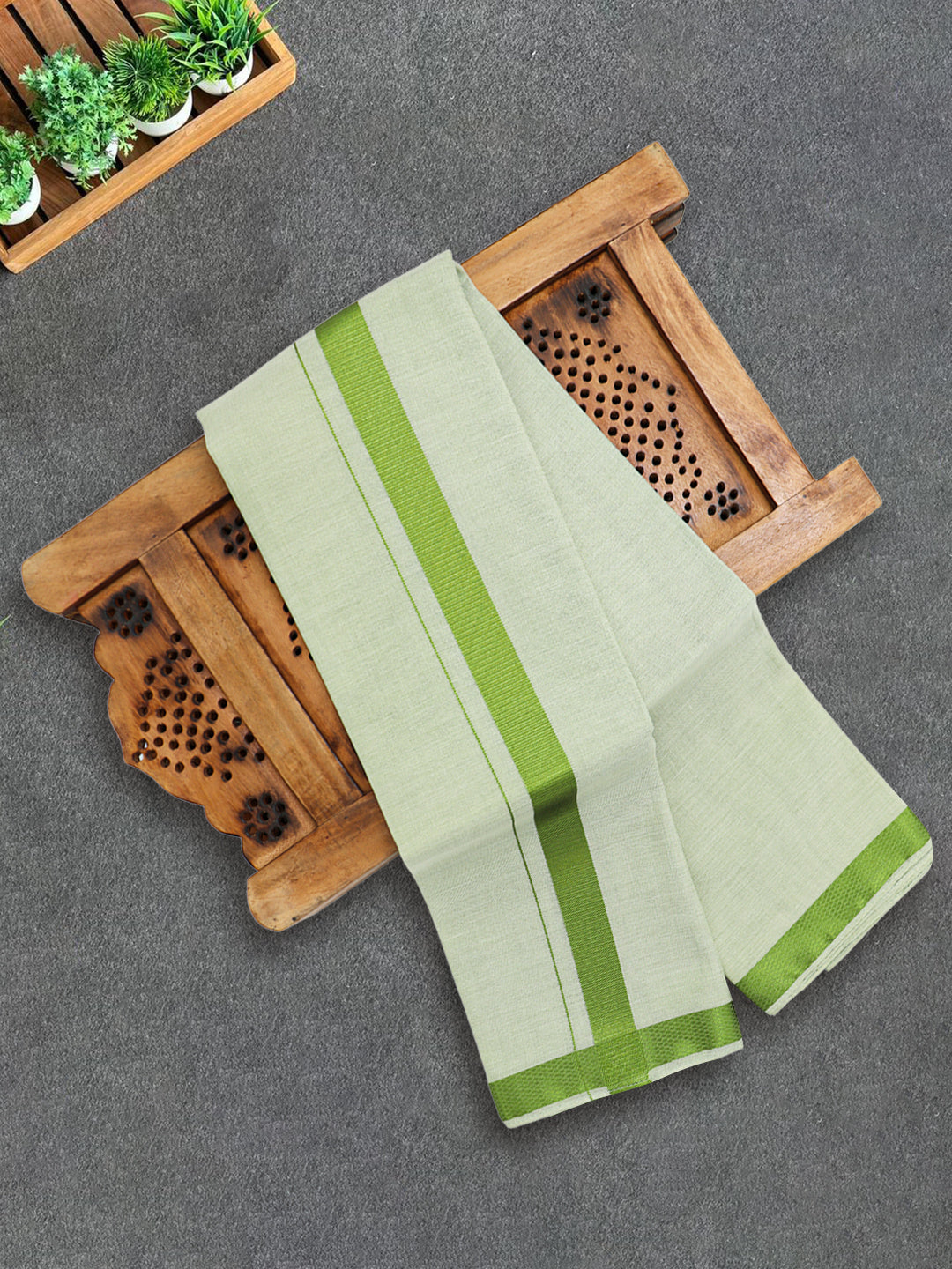 Men Tissue Moss Green Towel Ideal